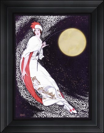 Framed Moon Fairy Canvas 2a Print
