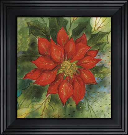 Framed Poinsettia 2 Print