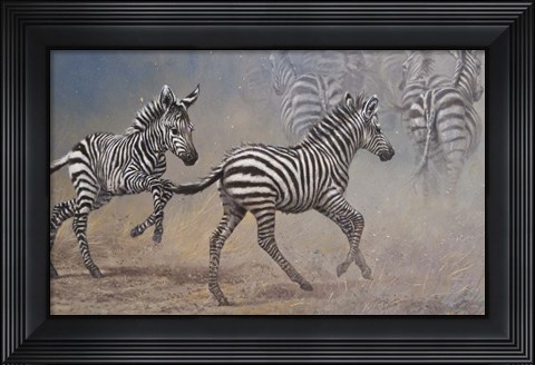 Framed Zebras Print