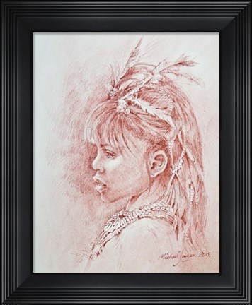 Framed Portrait of a Girl Print