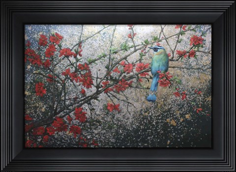 Framed Blue Amongst the Red Print