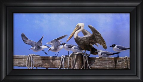 Framed Along The Boardwalk Print