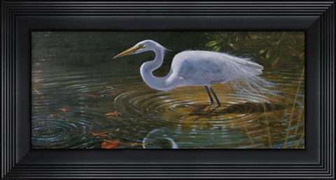 Framed Egret Print