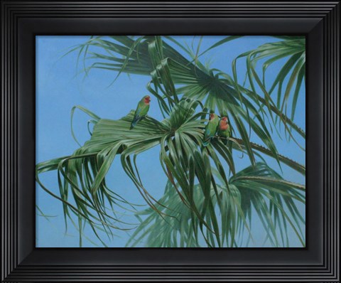 Framed Lovebirds 2 Print