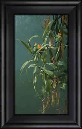 Framed Lovebirds Print