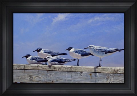 Framed Waiting for the Boats Print