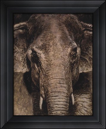 Framed Elephant Portrait Print