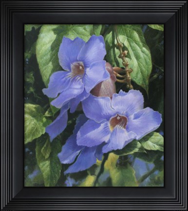 Framed Blue Flowers Print