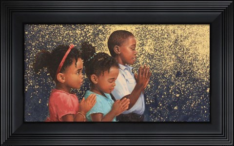 Framed Kids Praying Print