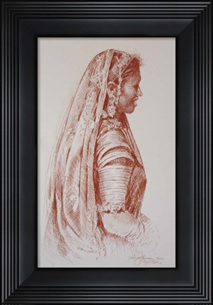 Framed Sari Print