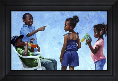Framed Bubbles Print