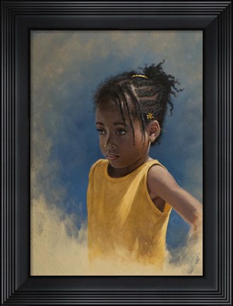 Framed Girl Yellow Print