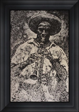 Framed Flute Player Print
