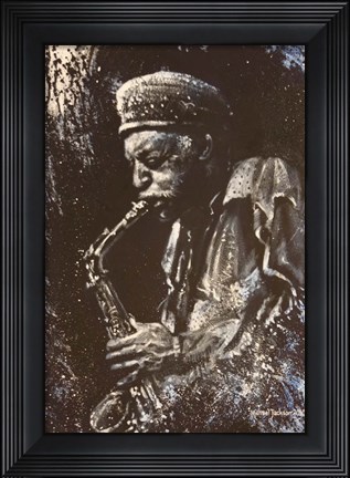 Framed Jazz Player Print