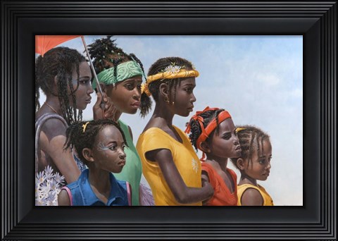 Framed Waiting For The Parade Print