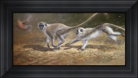 Framed Running Monkeys Print