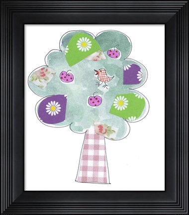 Framed Bird On Tree Print