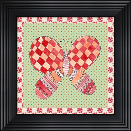 Framed Butterfly Tile Print