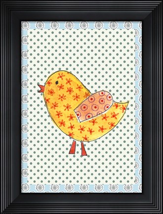 Framed Yellow Chick Print