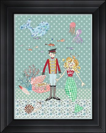 Framed Little Mermaid  B Print