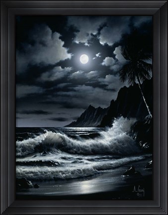 Framed Pounding Waves Print