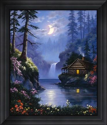 Framed Wood Cabin Print