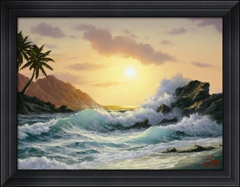 Framed Crashing Waves Print