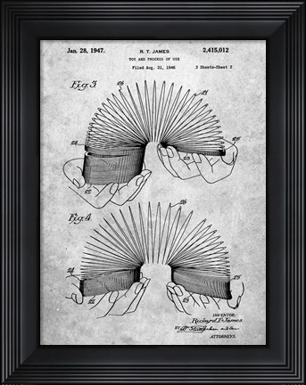 Framed Toy and Process of Use Patent Print