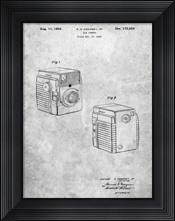 Framed Box Camera Patent Print