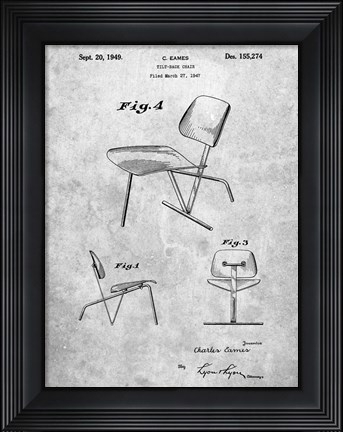 Framed Tilt-Back Chair Patent Print