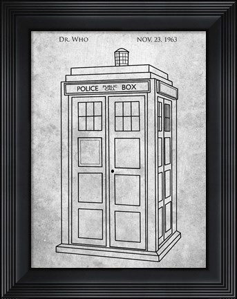Framed Dr. Who - Police Box Print