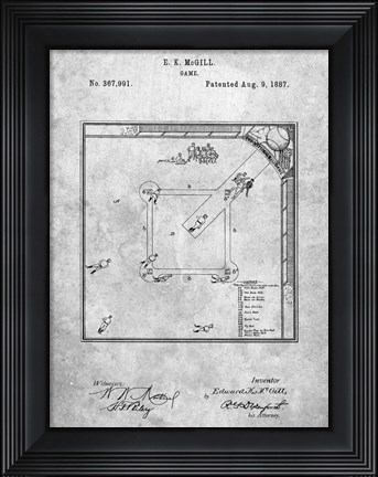 Framed Game Patent Print