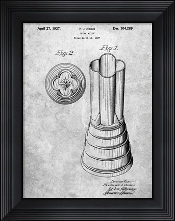 Framed Drink Mixer Patent Print