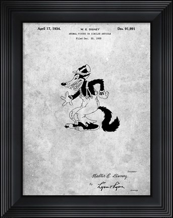 Framed Animal Figure or Similar Article Patent Print