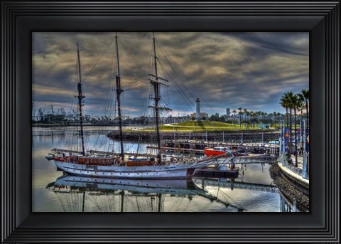 Framed Harbor Town Print