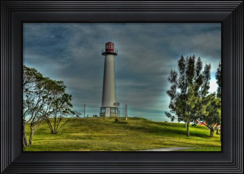 Framed Lighthouse with Red Top Print