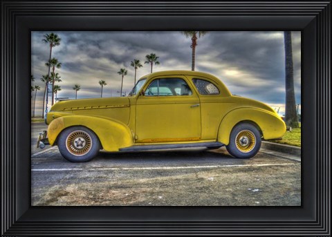 Framed Yellow Oldie Print