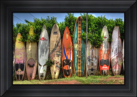 Framed Surf Boards Print