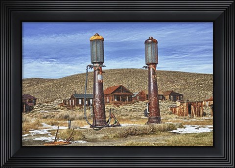 Framed Old Gas Station Print