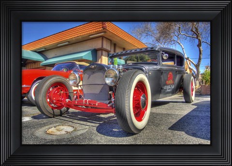 Framed Red Wheels Print