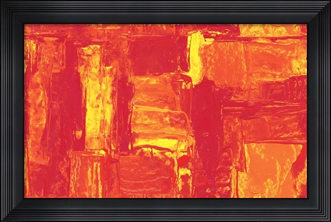 Framed Orange Burst Print