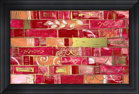 Framed Gold Lines Print