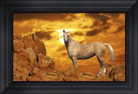 Framed Golden Print