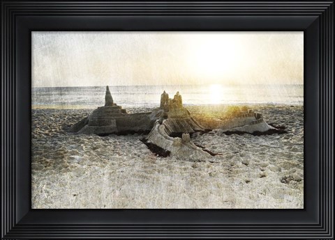 Framed Sand Castle I Print
