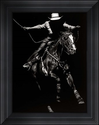 Framed Scratchboard Rodeo III Print