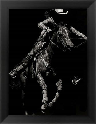 Framed Scratchboard Rodeo IV Print