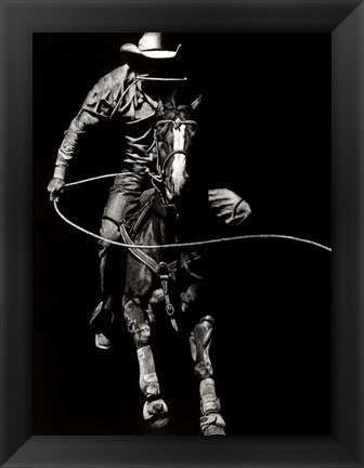 Framed Scratchboard Rodeo VIII Print