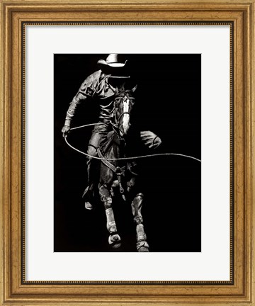 Framed Scratchboard Rodeo VIII Print