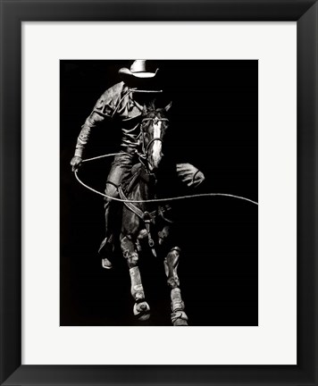 Framed Scratchboard Rodeo VIII Print