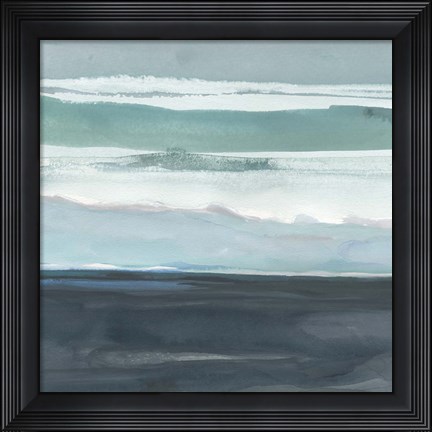 Framed Teal Sea I Print